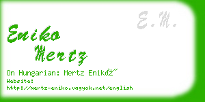 eniko mertz business card